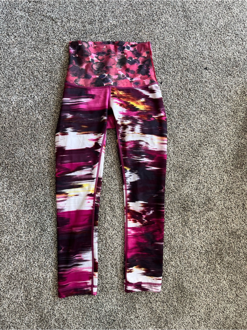 lululemon athletica Magenta Abstract Print Leggings